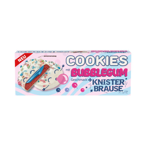 Cookies Bubble Gum Style mit Knisterbrause