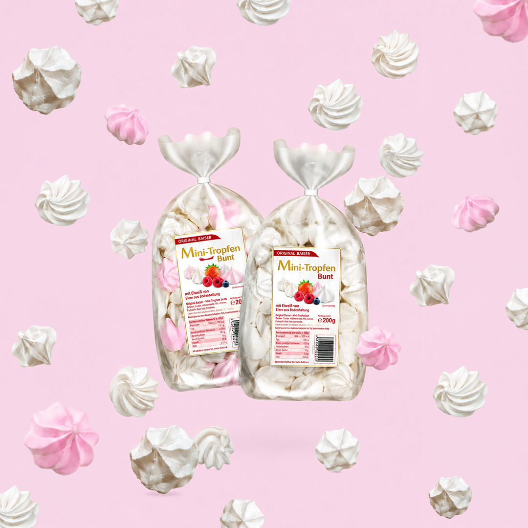 Original Baiser Mini-Tropfen bunt